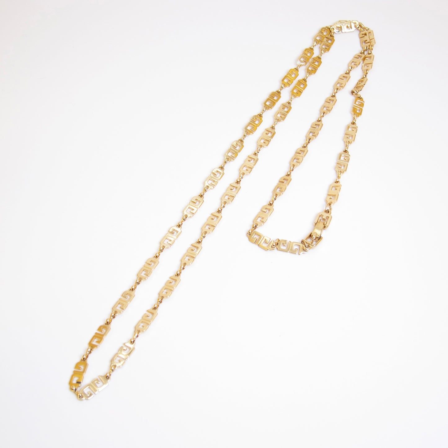 Givenchy Vintage GG Logo Golden Long Necklace