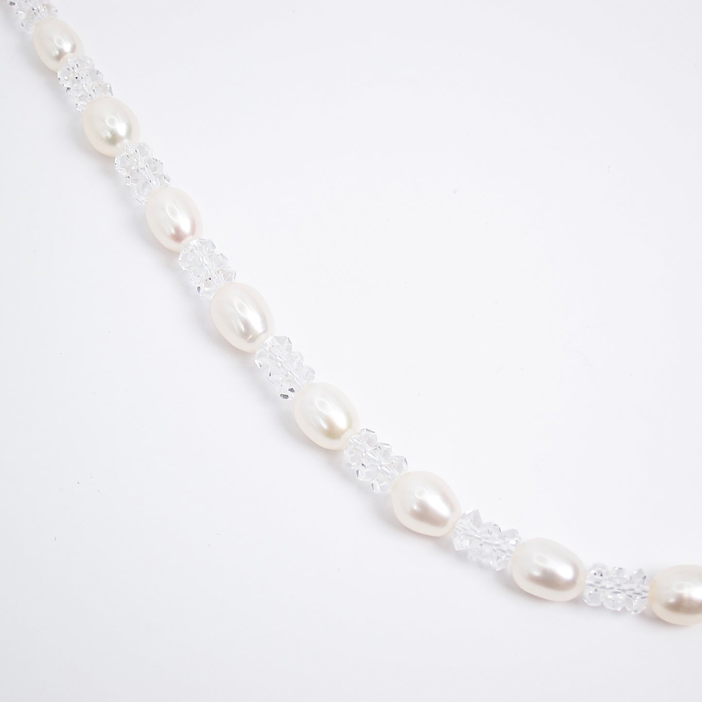 No Brand Vintage Freshwater Pearl and Crystal Long Necklace
