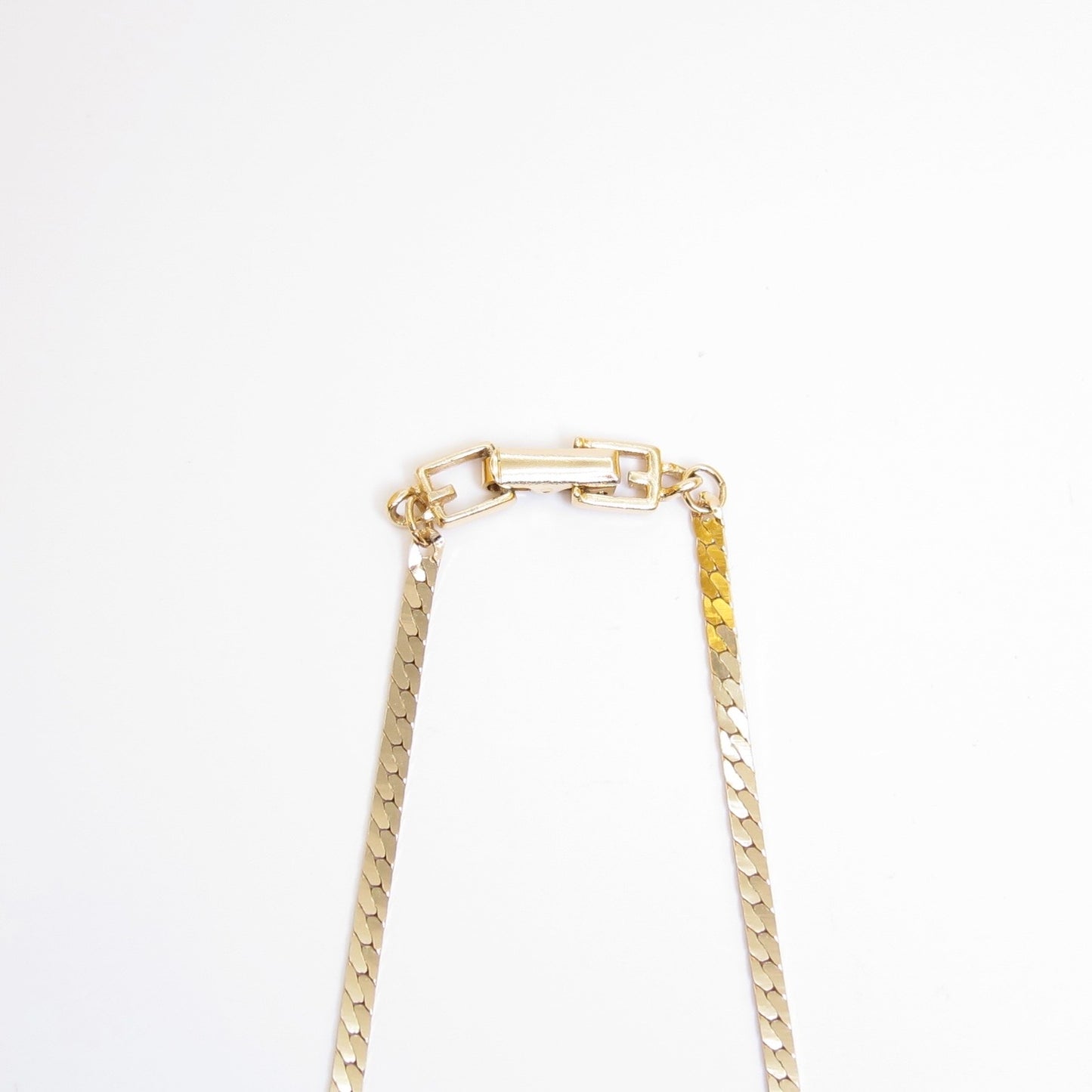 Givenchy Vintage Heart Motif with Rhinestone Golden Necklace