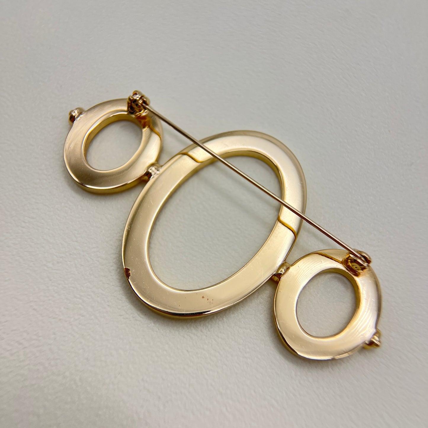 Christian Dior Vintage Christian Dior Logo on Triple O Golden Brooch
