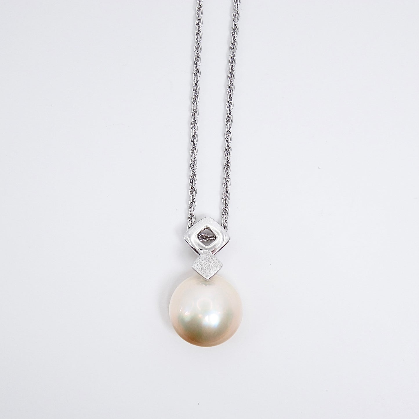 Tasaki Vintage Mabe Pearl Silver Necklace
