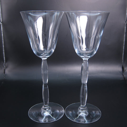 Baccarat Vintage Onde Crystal Wine Glass Set of 2