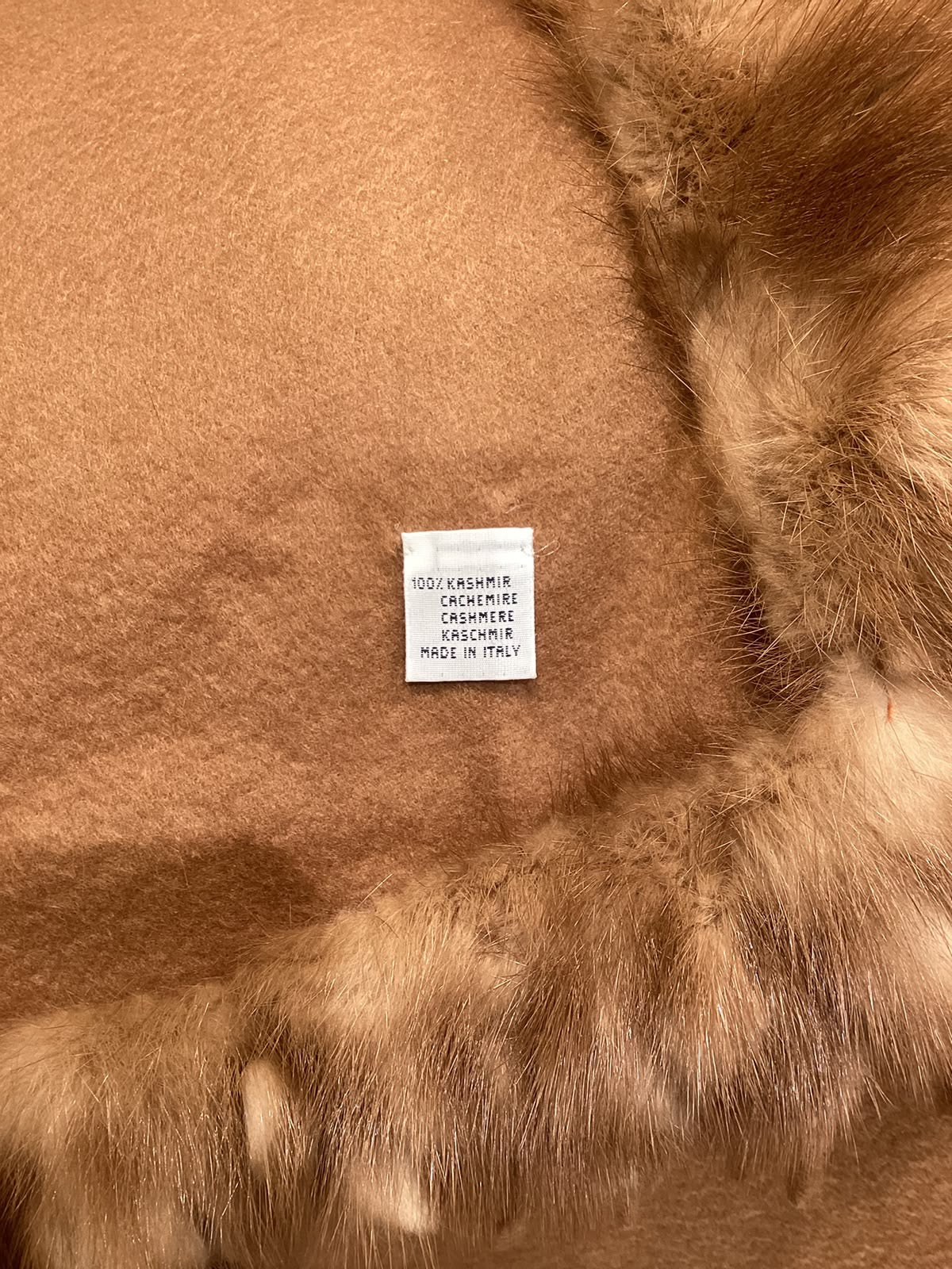 Fendi Vintage Camel Fur Shawl