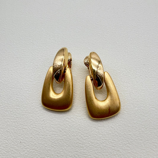 Givenchy Vintage Stylish Golden Clip-on Earrings