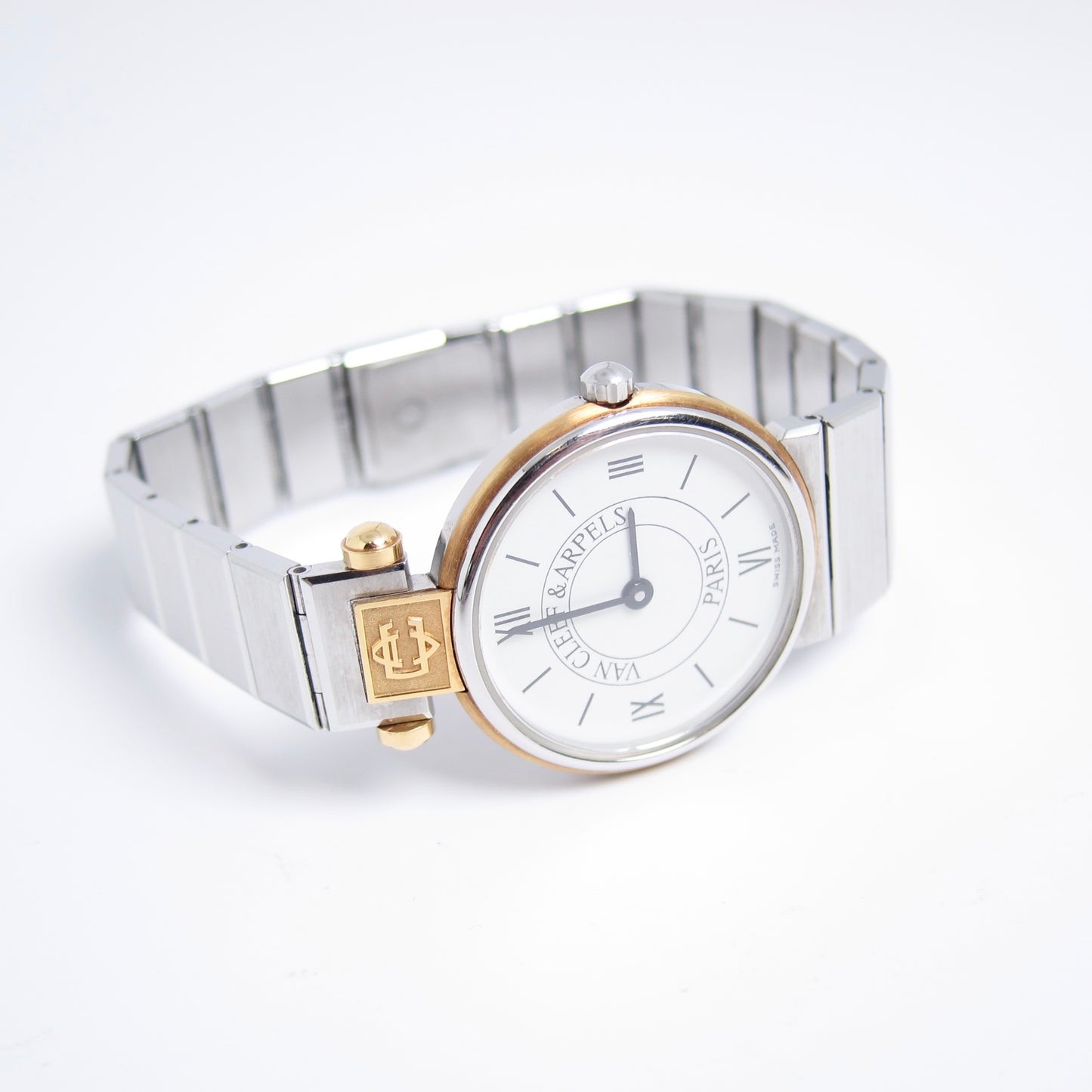 Van Cleef & Arpels Vintage La Collection Round White Face Two Tone Watch