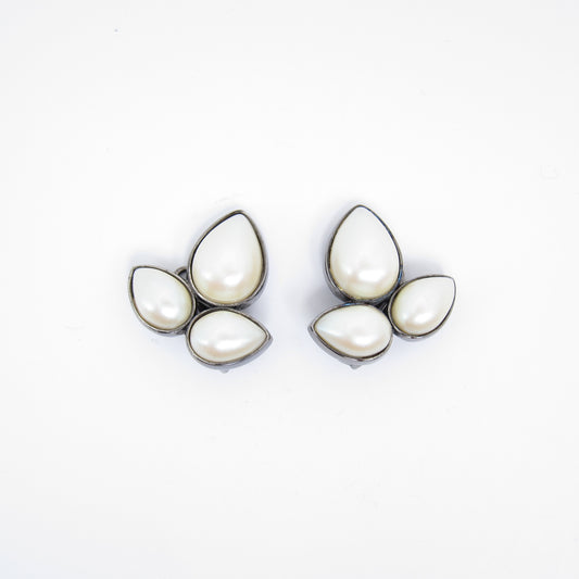 Givenchy Vintage Drop Shape Pearl Clip-on Earrings