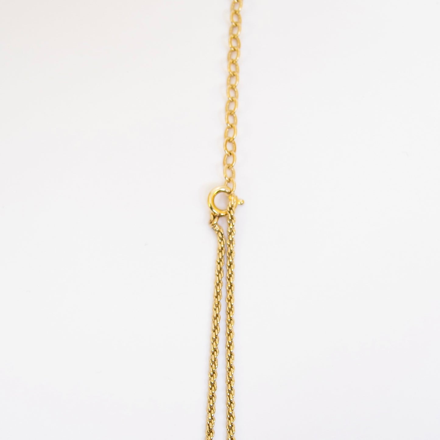 Christian Dior Vintage Dior Logo in Heart with Rhinestone Golden Necklace