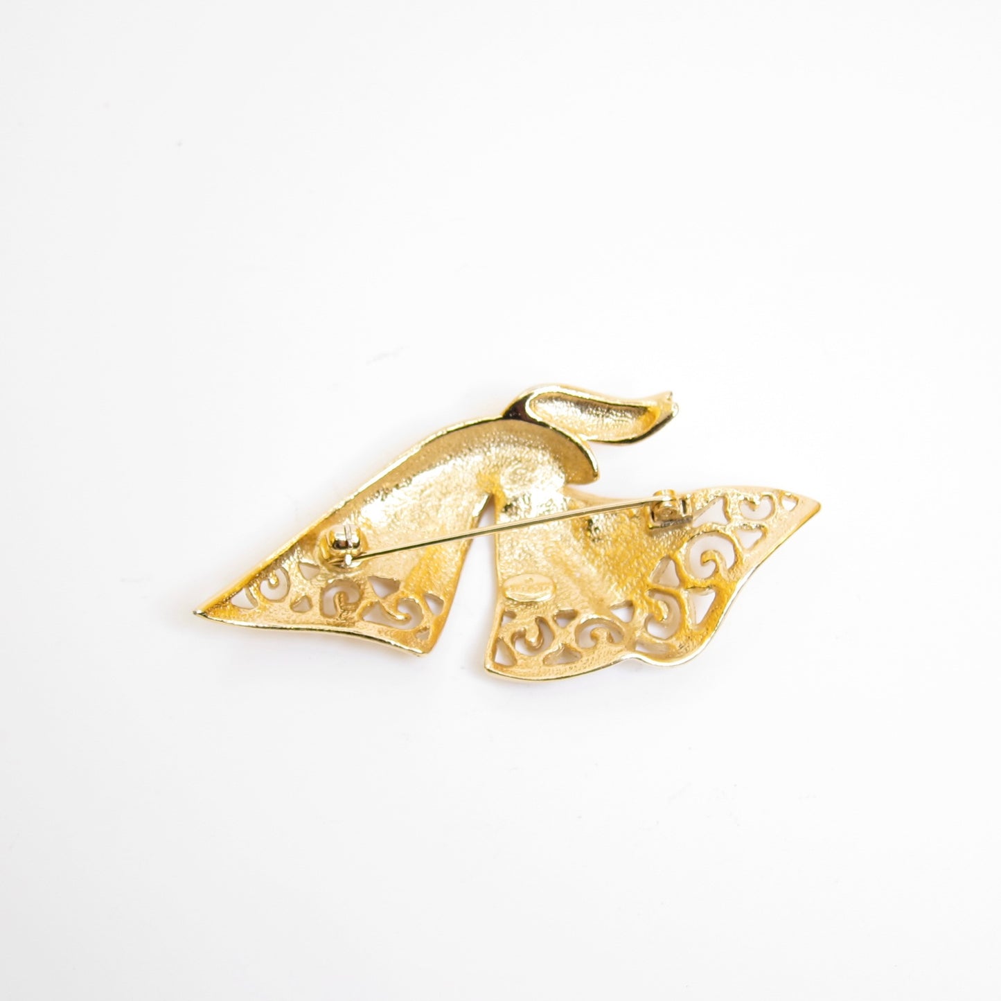 紀梵希復古絲巾圖案金色胸針