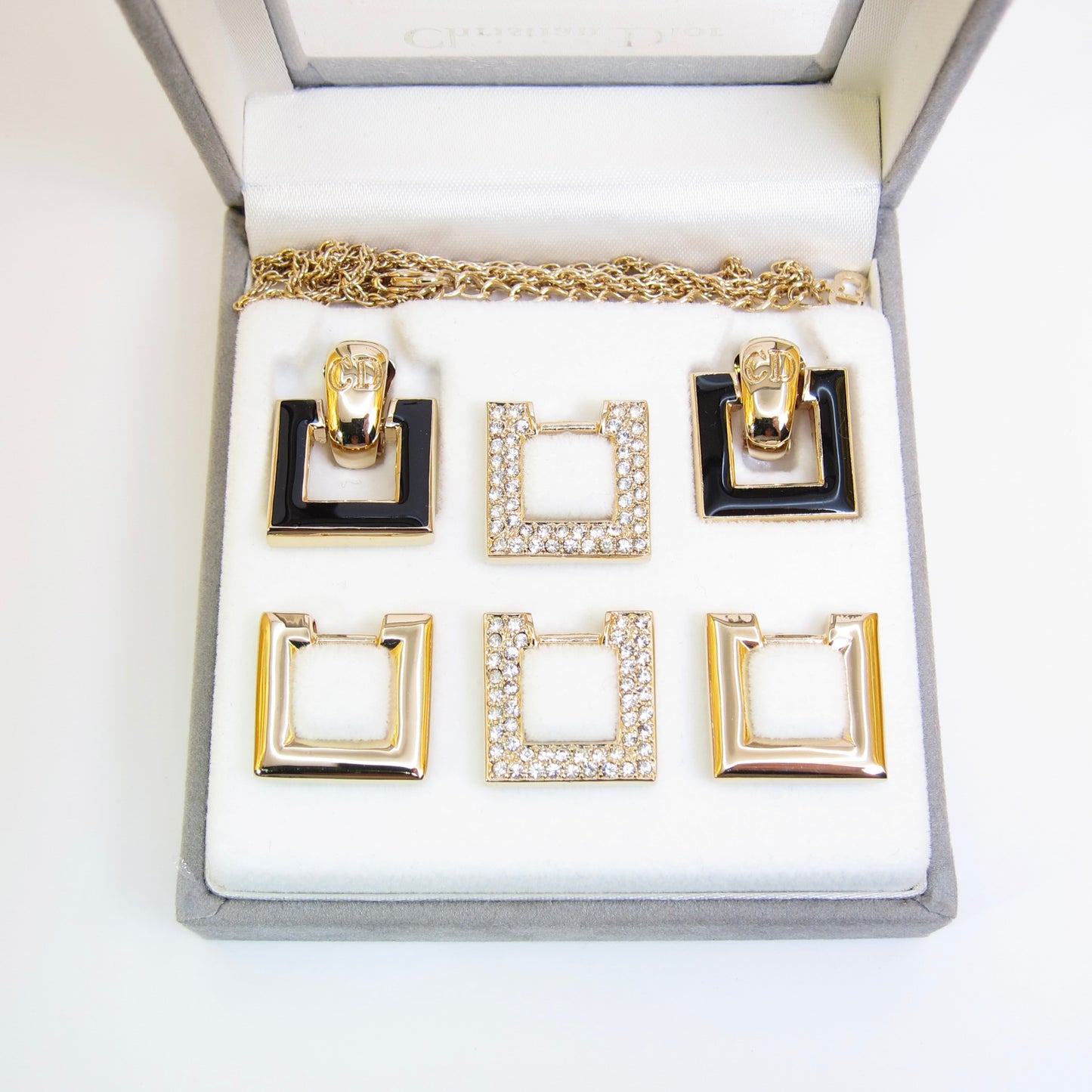 Christian Dior Vintage Customised Necklace and Earrings (Clip) Set