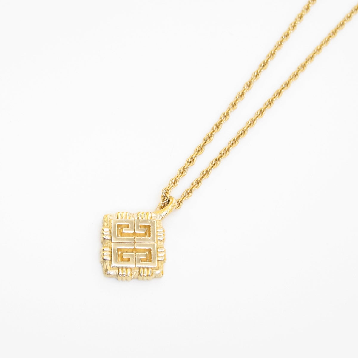 Givenchy Vintage 4G Diamond Pendant Necklace