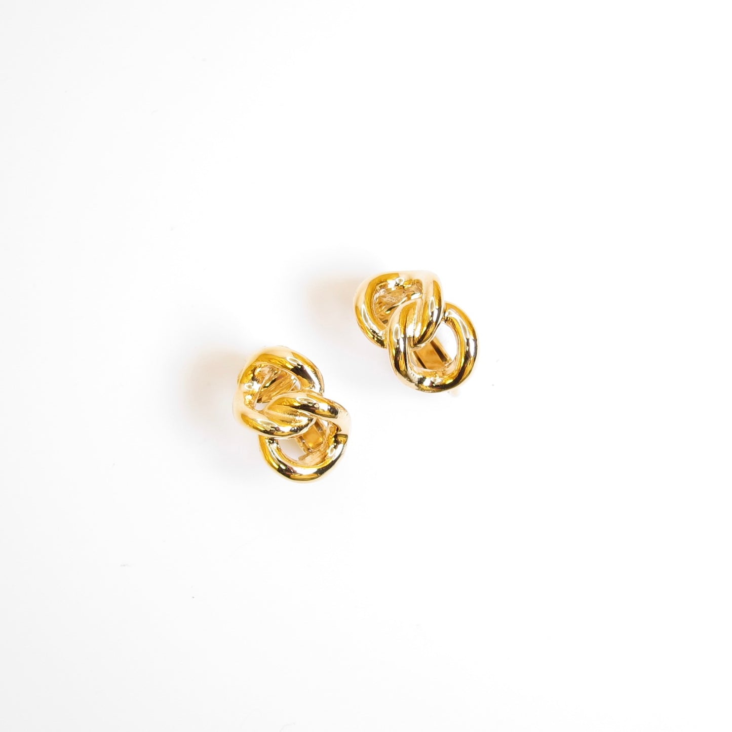 Christian Dior Vintage Link Golden Clip-on Earrings