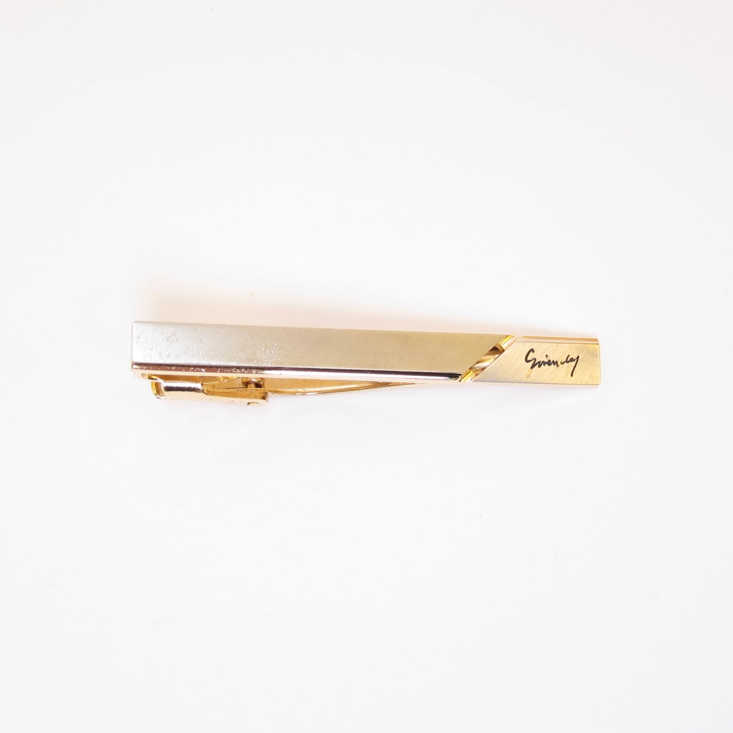 Givenchy Vintage Givenchy Logo Two Tone Tie Clip