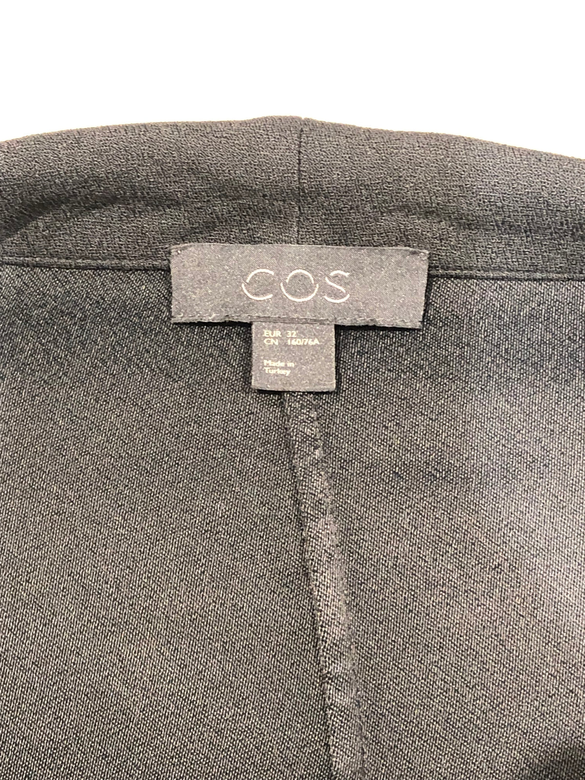 COS Black Minimalist Rolled- collar Shift Dresss