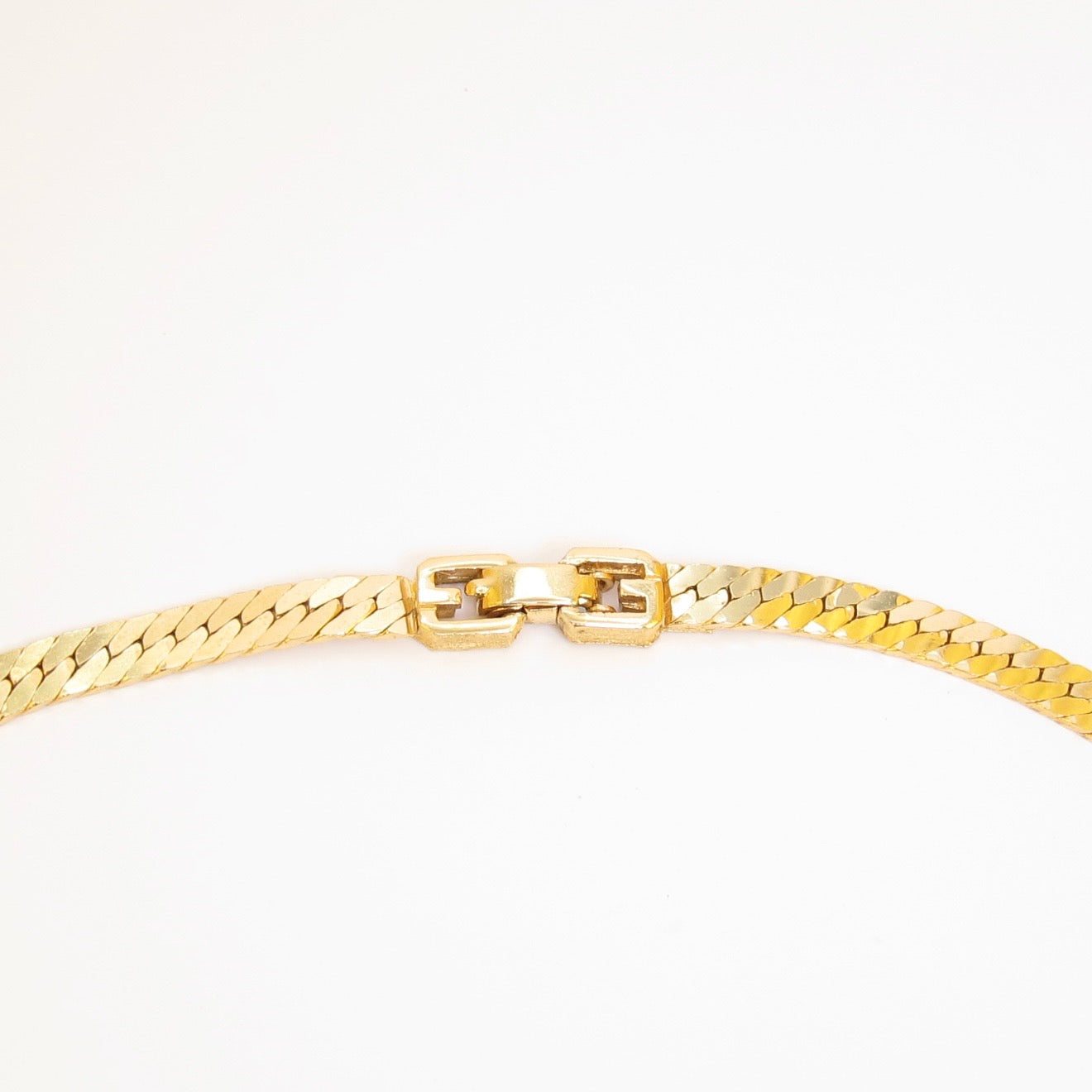 Givenchy Vintage Red Stone and Rhinestone Golden Necklace