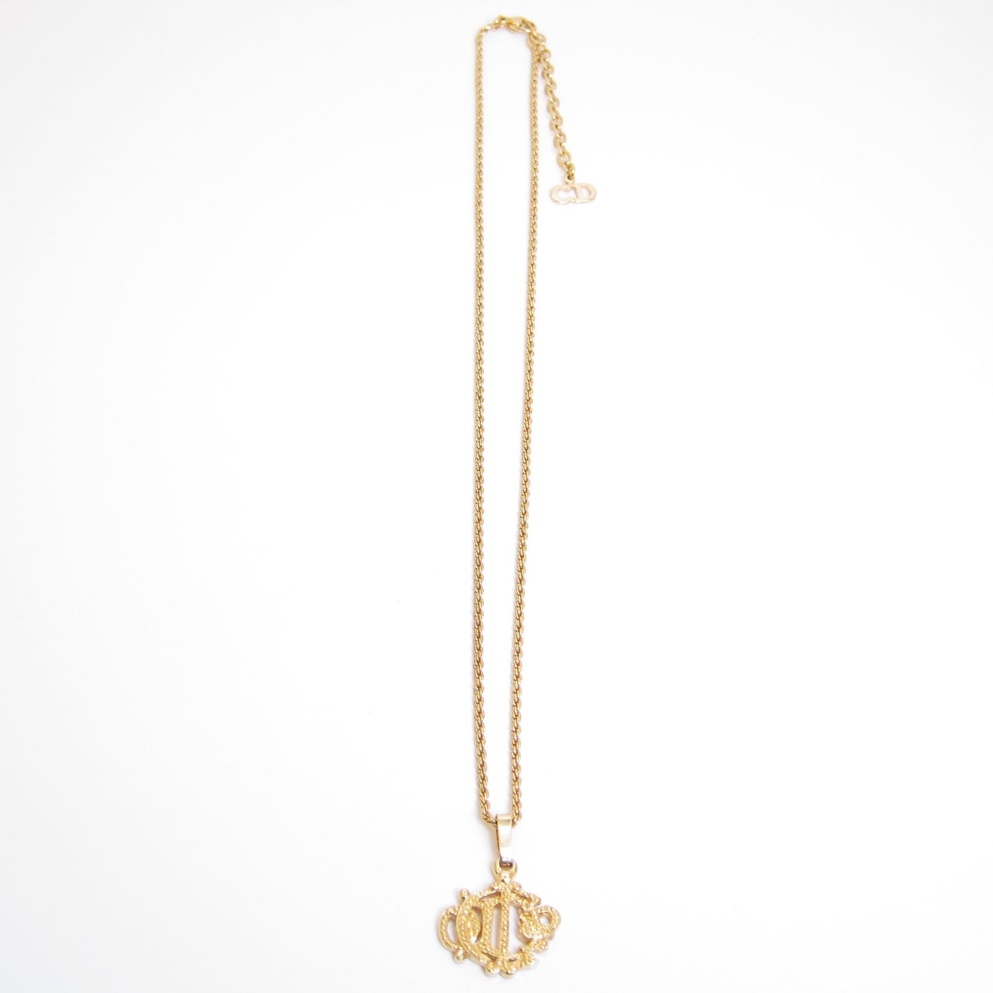 Christian Dior Vintage Dior Logo Golden Necklace