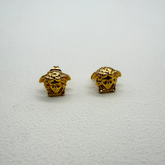Versace Vintage Medusa Golden Earrings