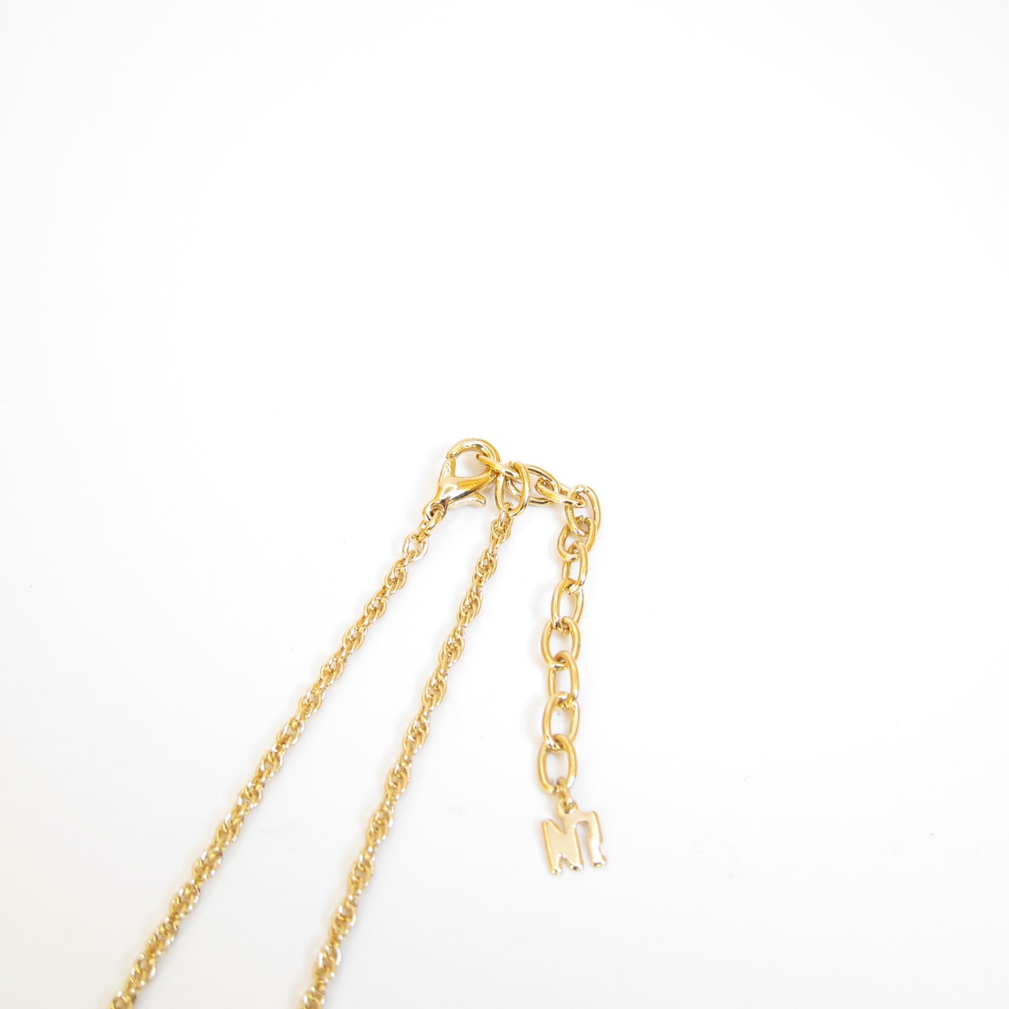 Nina Ricci Vintage NR Logo on Folwer Golden Necklace