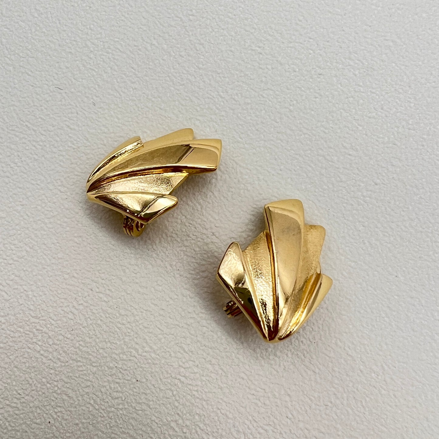 Monet Vintage Stylish Golden Clip-on Earrings