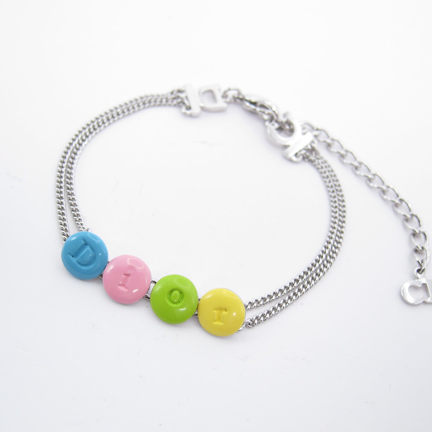Christian Dior Vintage Dior 多色 Logo 銀手鐲