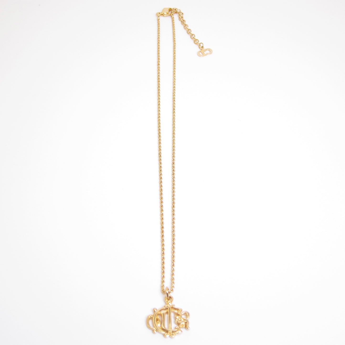 Christian Dior Vintage Dior Logo Golden Necklace
