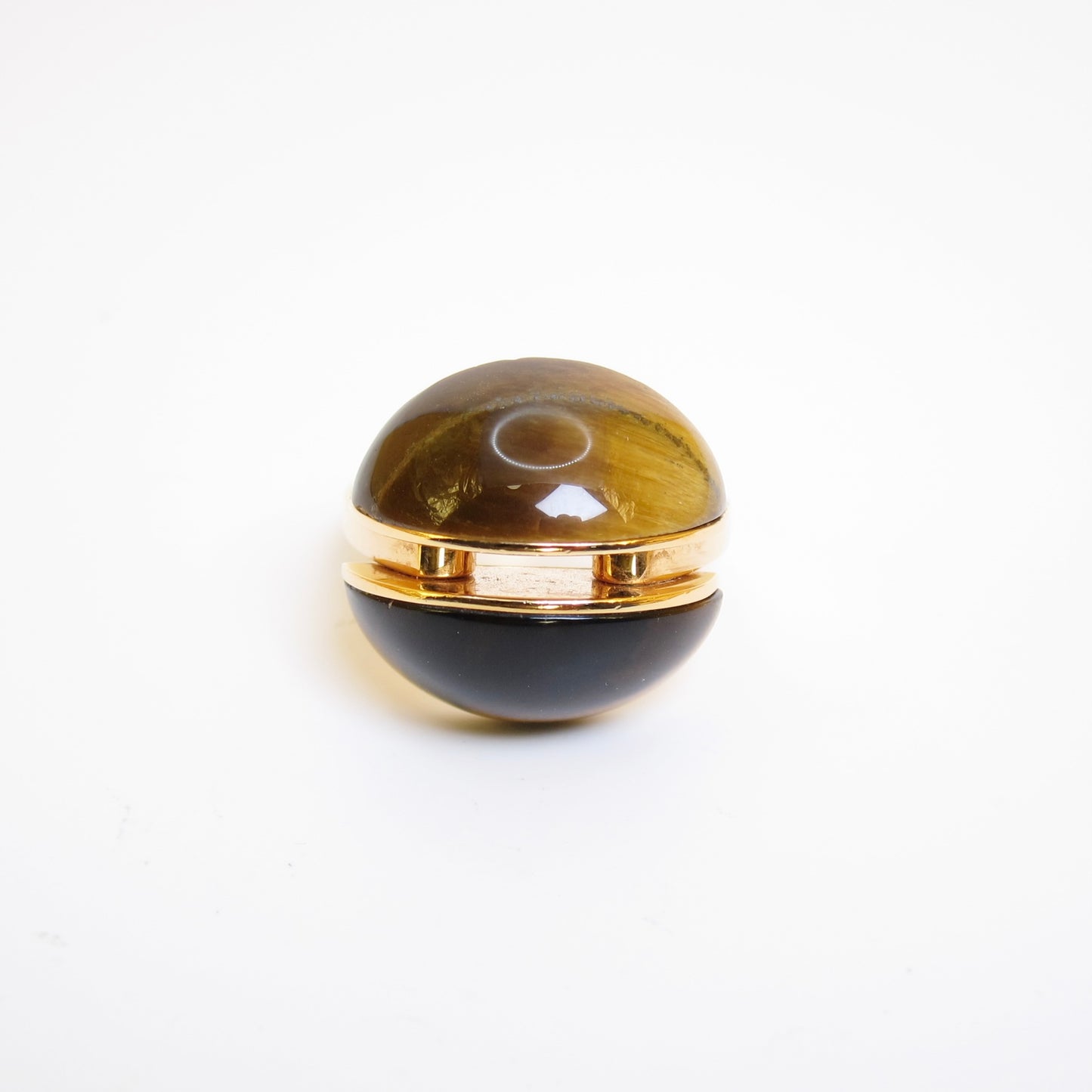 Chloe Vintage Amber Stone Golden Ring