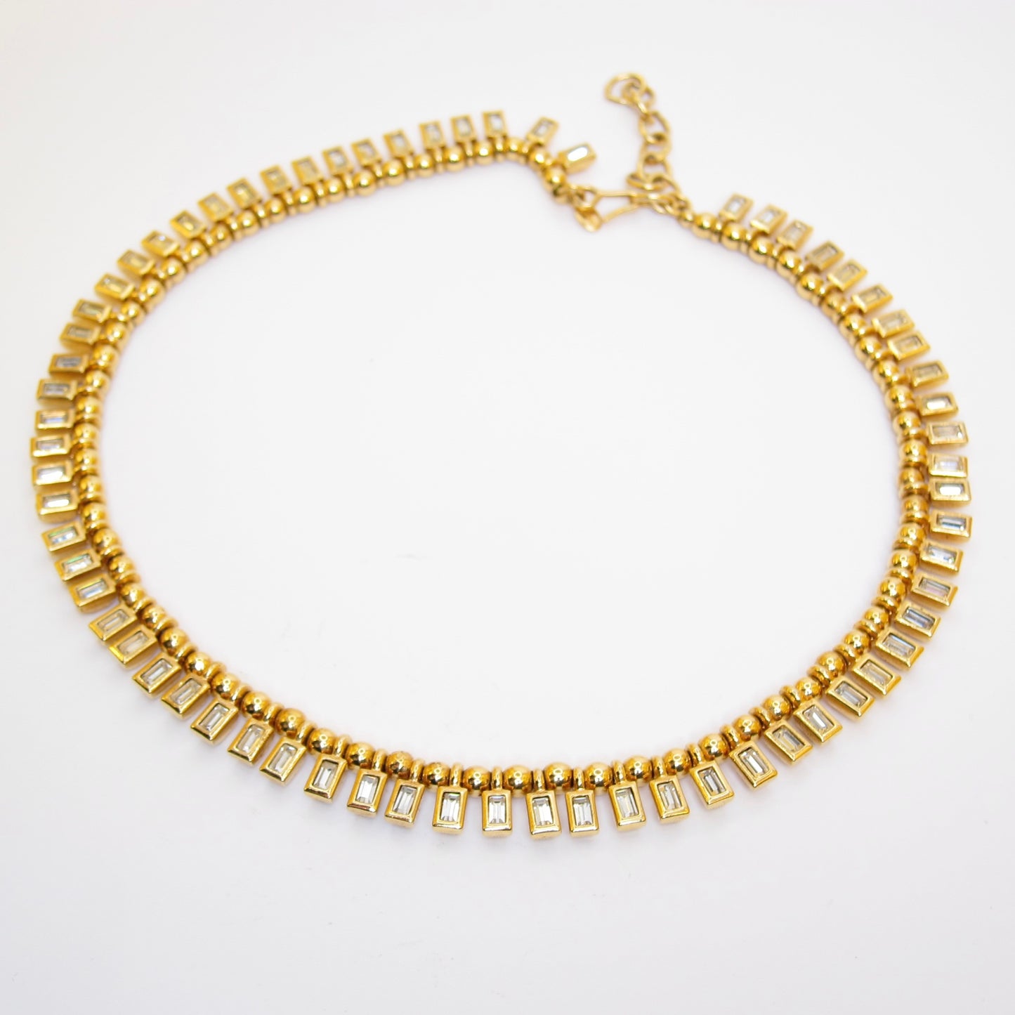 Monet Vintage Stylish Stone Golden Necklace