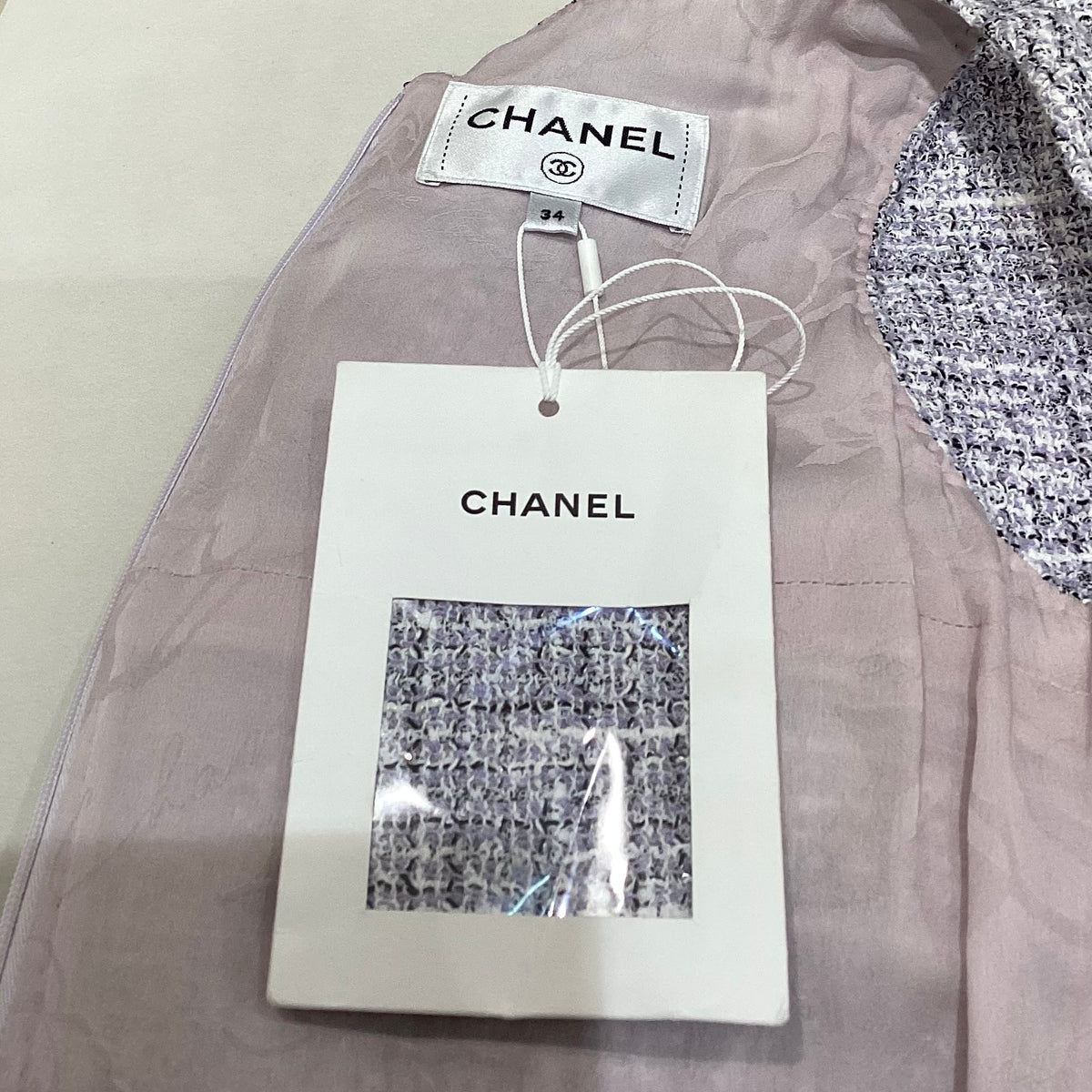Chanel Vintage Unused Blue Gradient Tweed Sleeveless Dress