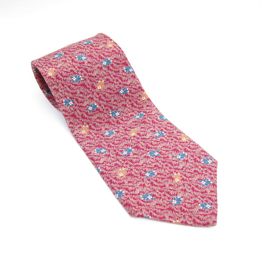 Christian Dior Vintage Micro Floral Silk Tie