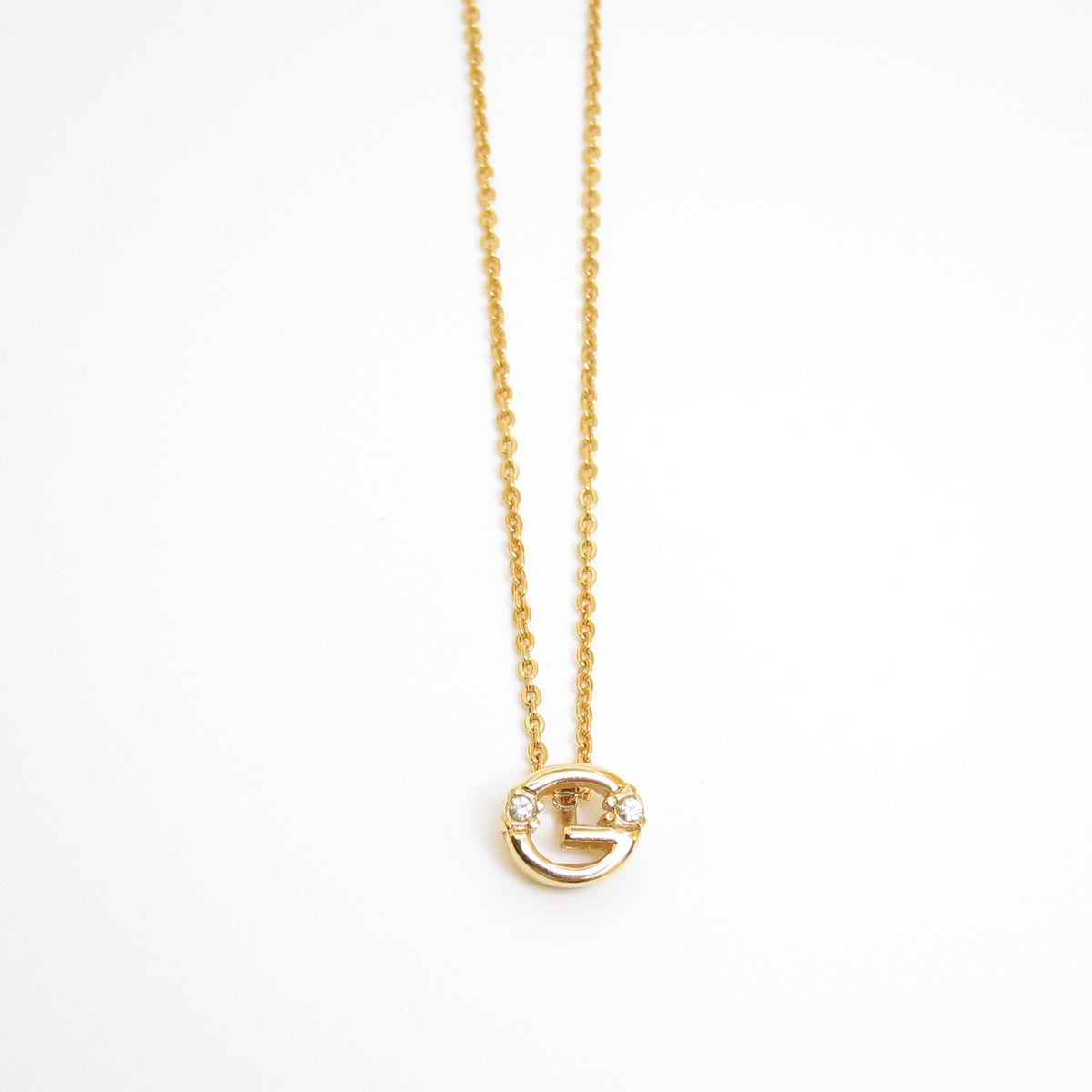 Givenchy Vintage G Logo Gold-Tone Necklace