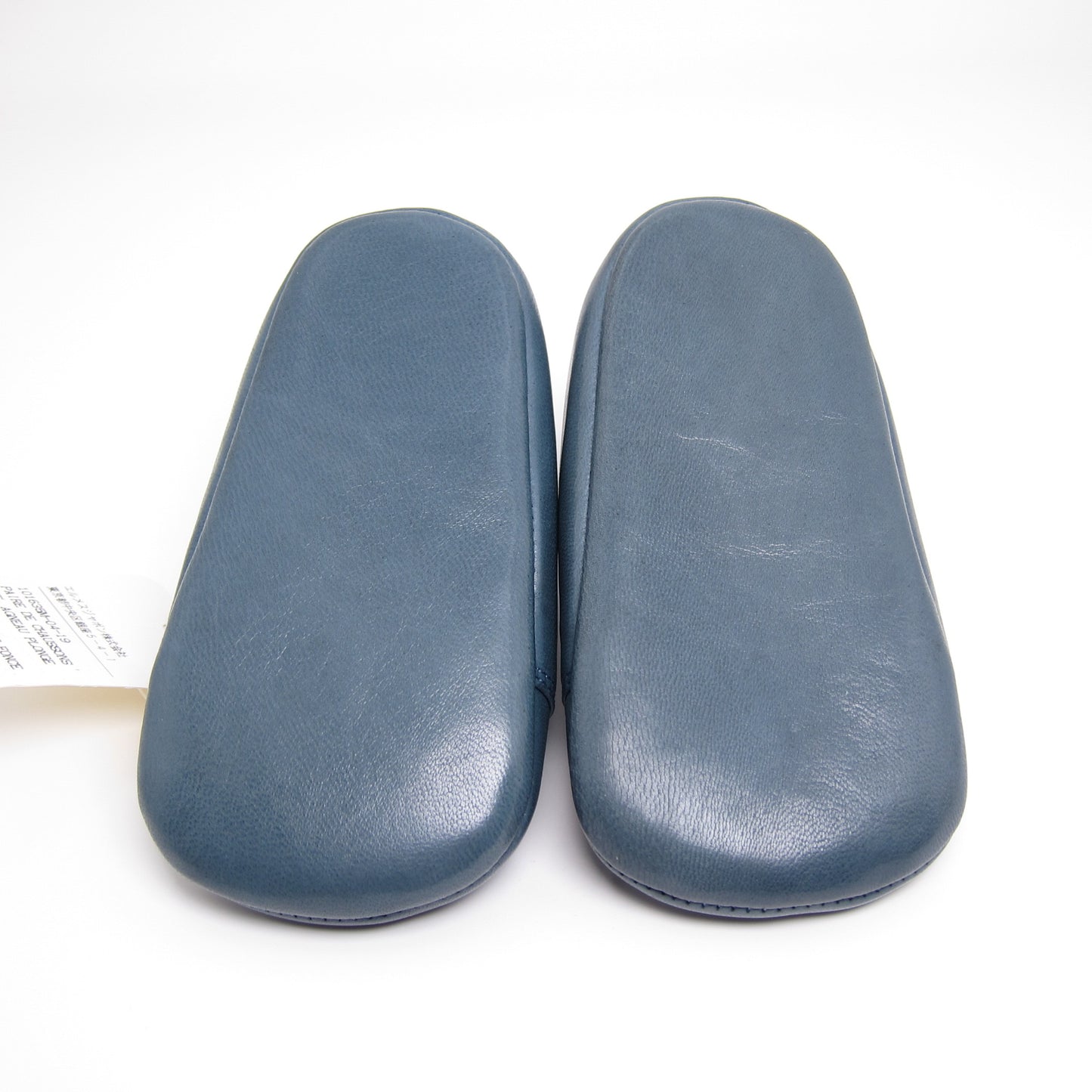 Hermes Vintage Blue Leather Baby Shoes