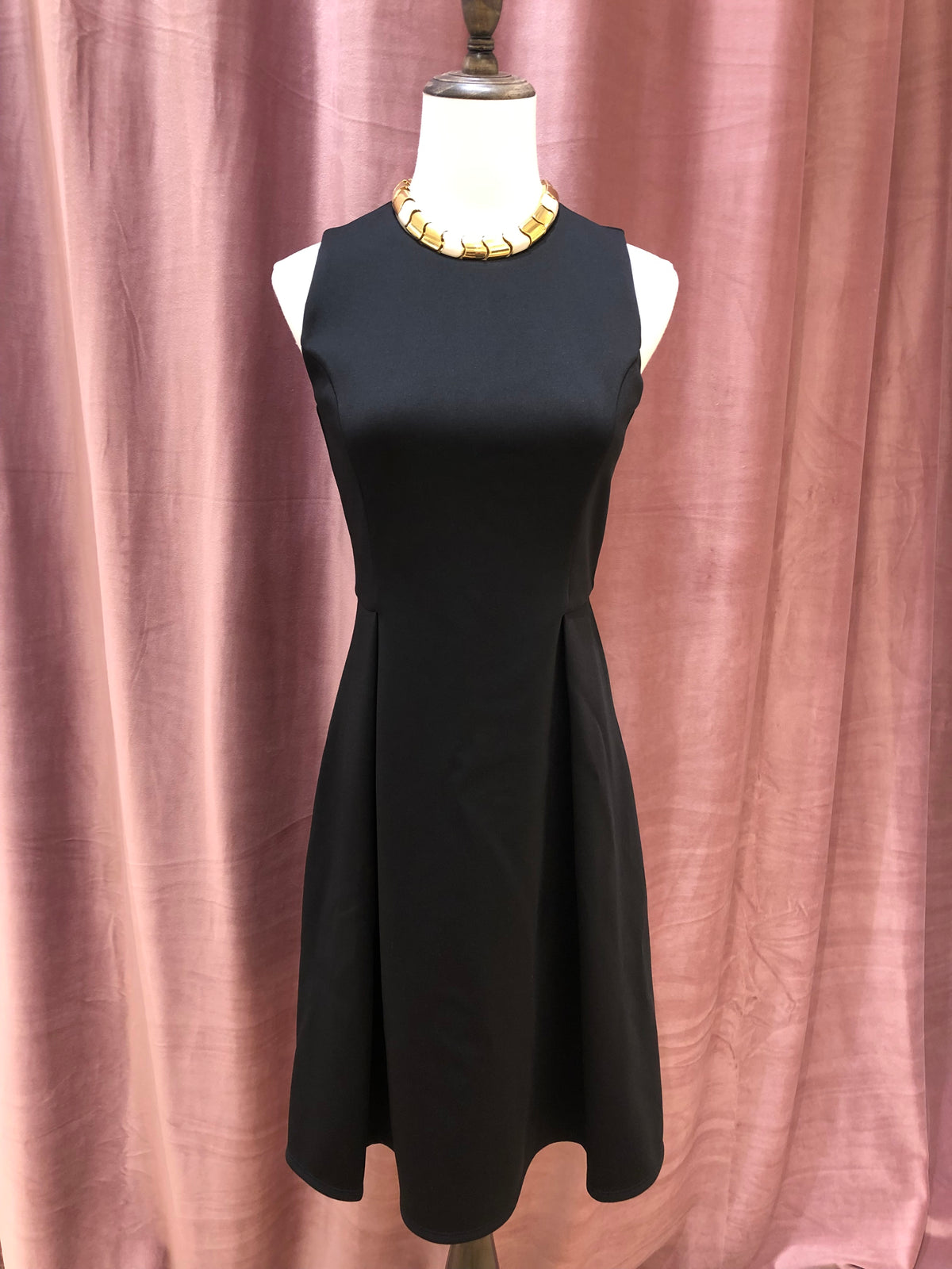 Calvin Klein Black Sleeveless Midi Dress