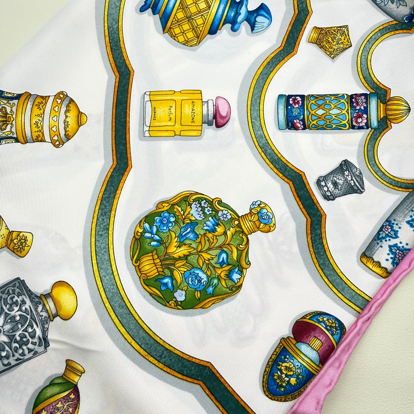 Hermes Vintage Bottle Motif Scarf