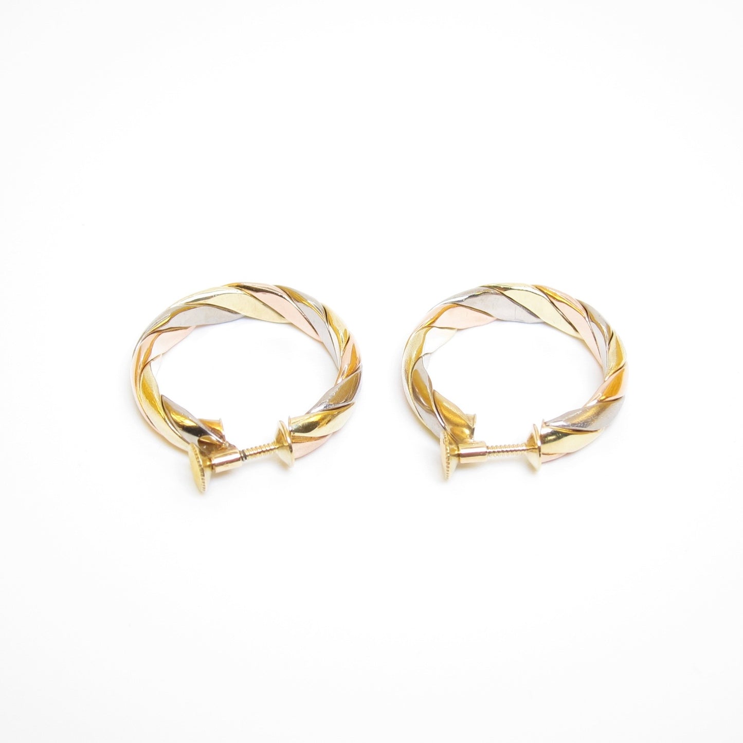 Mikimoto Vintage Mikimoto K18 Three Colors Clip-on Earrings