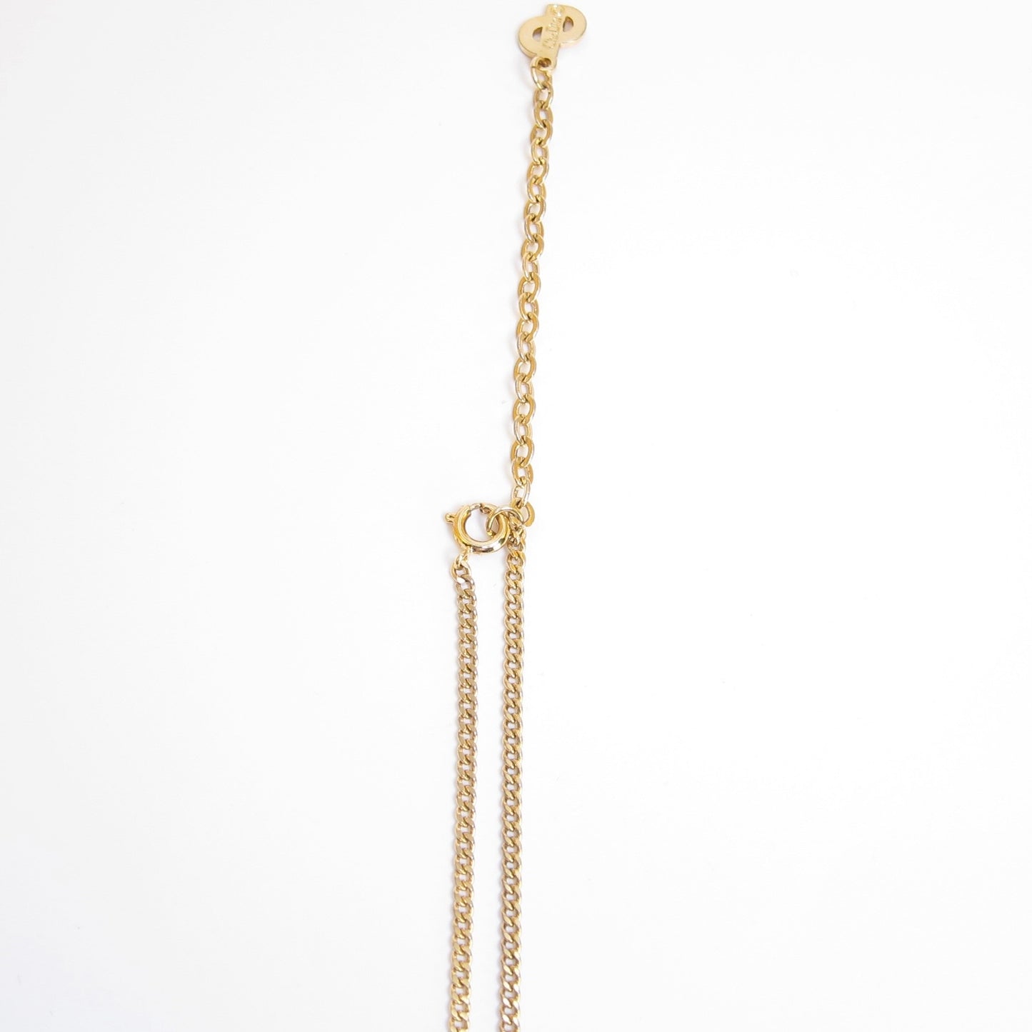 Christian Dior Vintage Dior Logo in Circle Golden Necklace