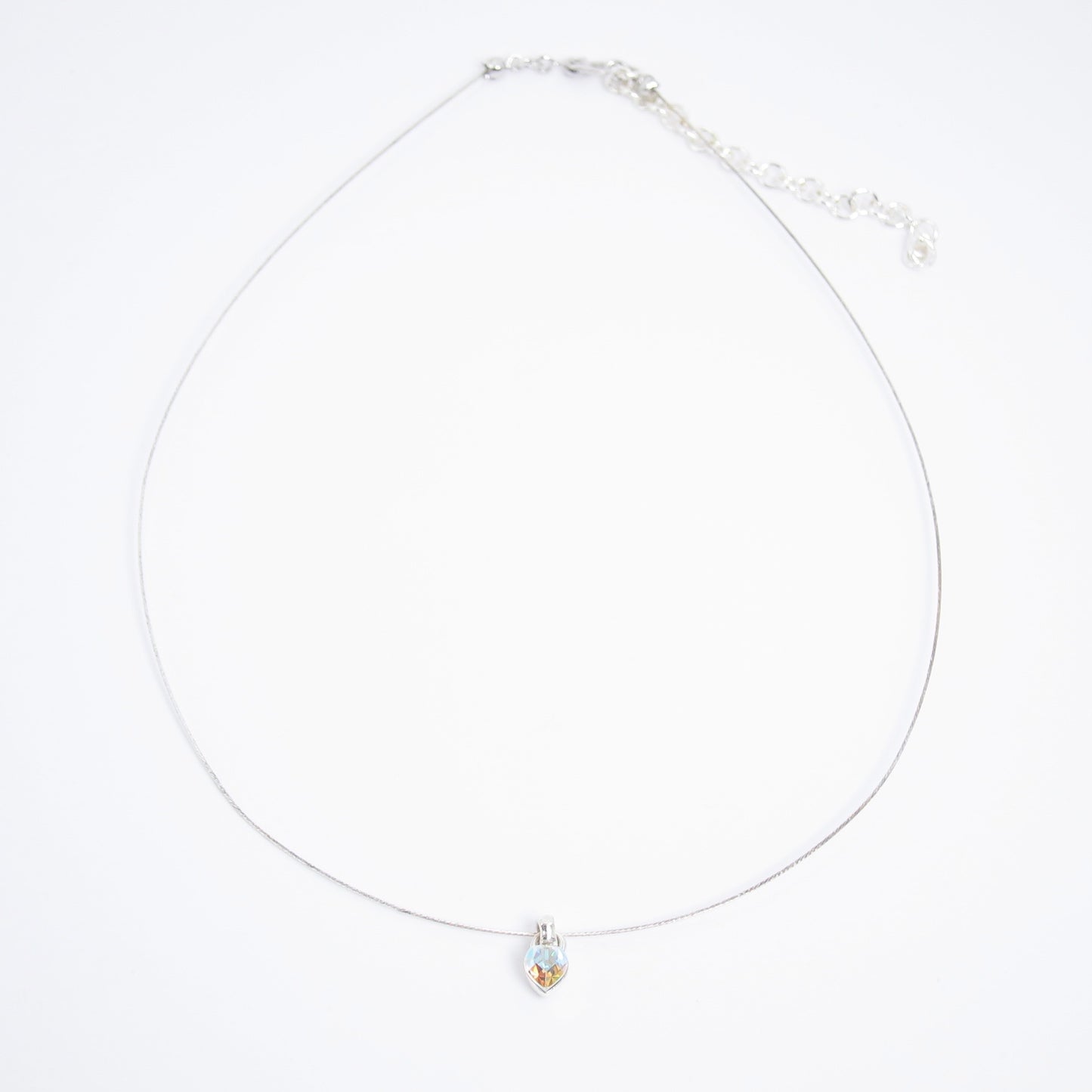 Monet Vintage Color Stone Silver Wire Choker