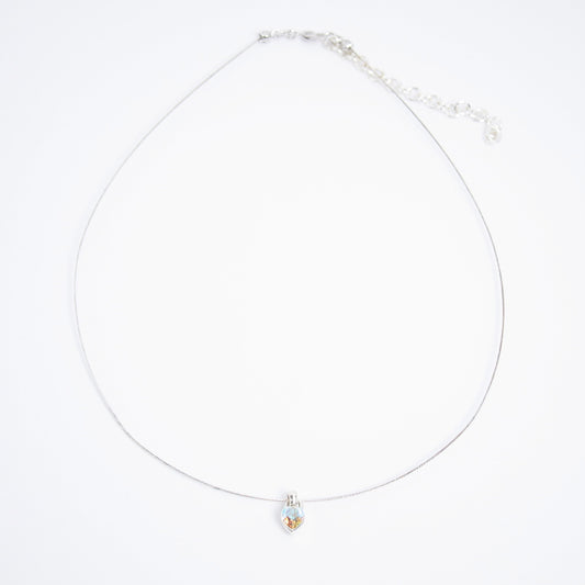 Monet Vintage Color Stone Silver Wire Choker