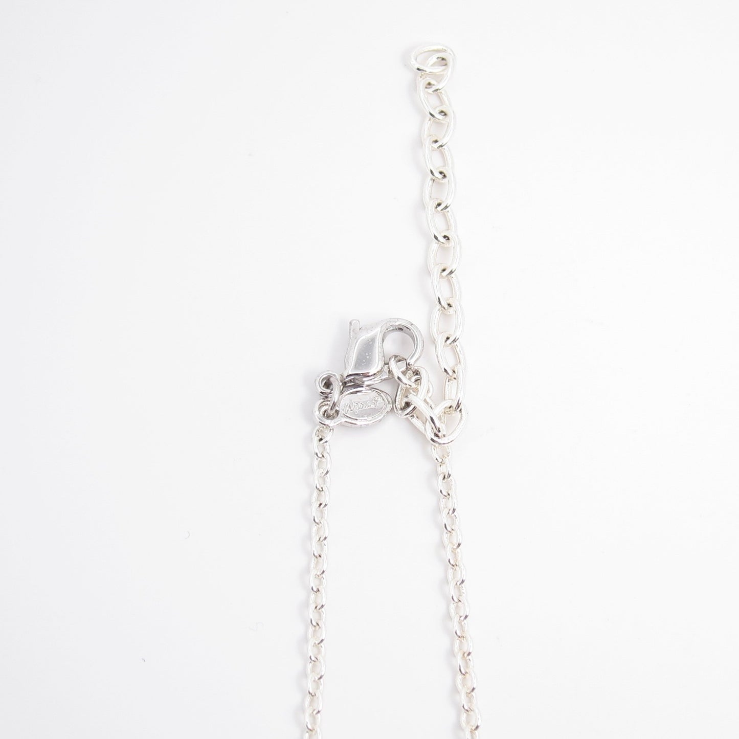 Monet Vintage Silver Plated Bar Link Chain Necklace