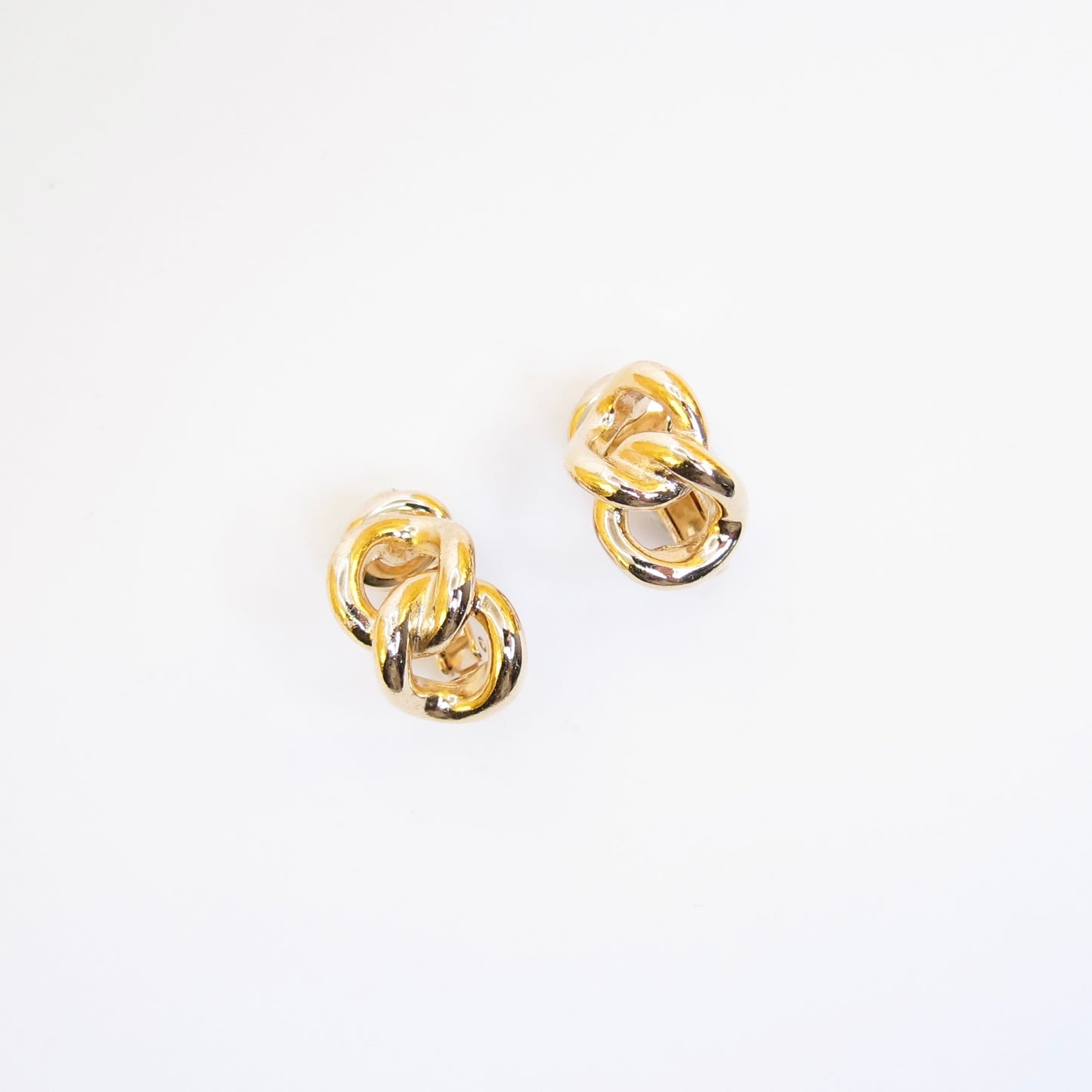Christian Dior Vintage Link Golden Clip-on Earrings