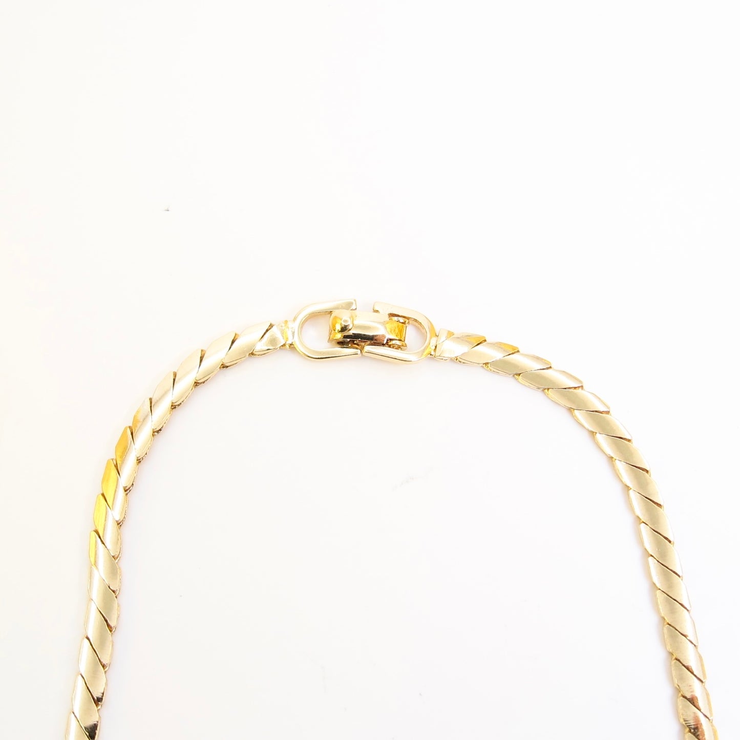 Christian Dior Vintage Black and Rhinestone Golden Necklace