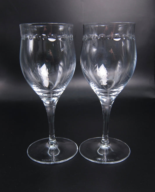 Tiffany Vintage Swing Crystal Wine Glasses Set of 2