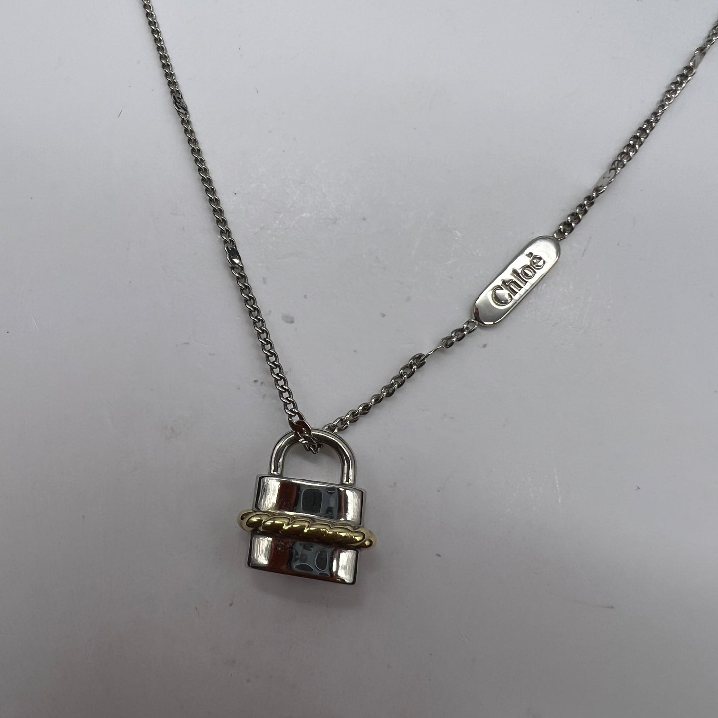 Chloe Vintage Key And Lock Motif Necklace