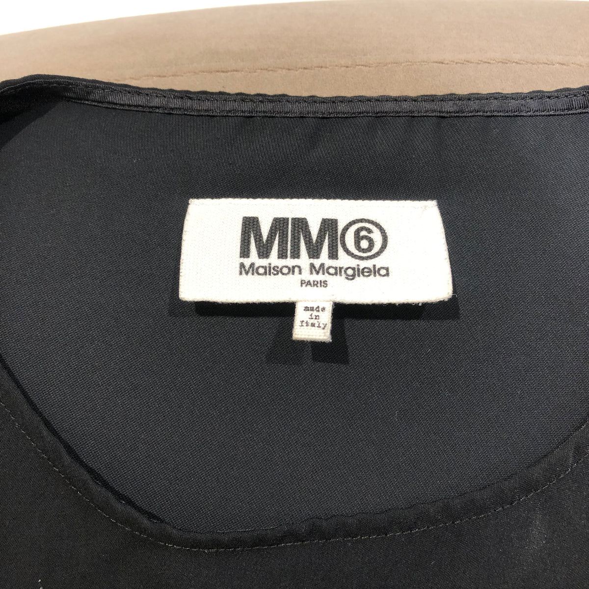 MM6 Black Tied-waist Draped Tunic