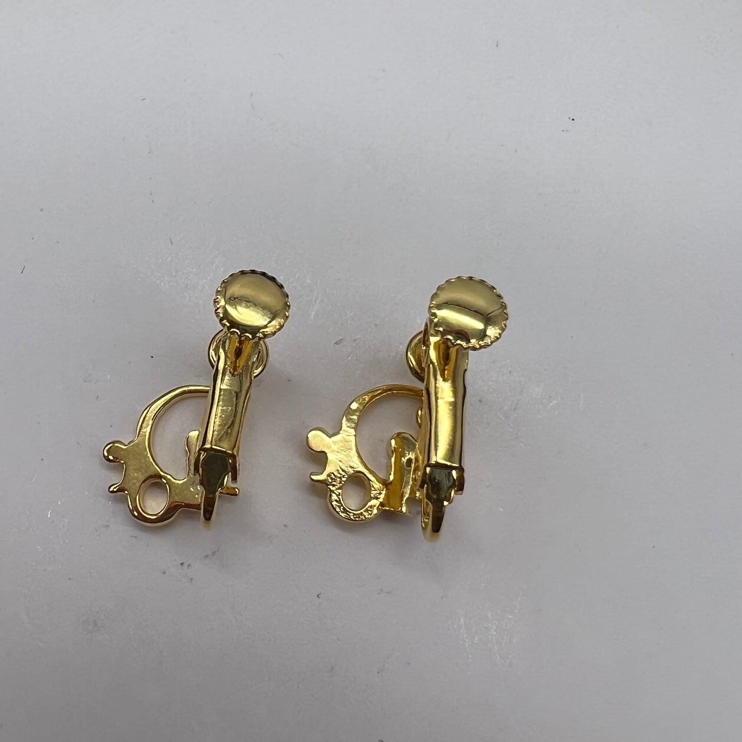 Christian Dior Vintage Golden Dior Logo Clip-On Earrings