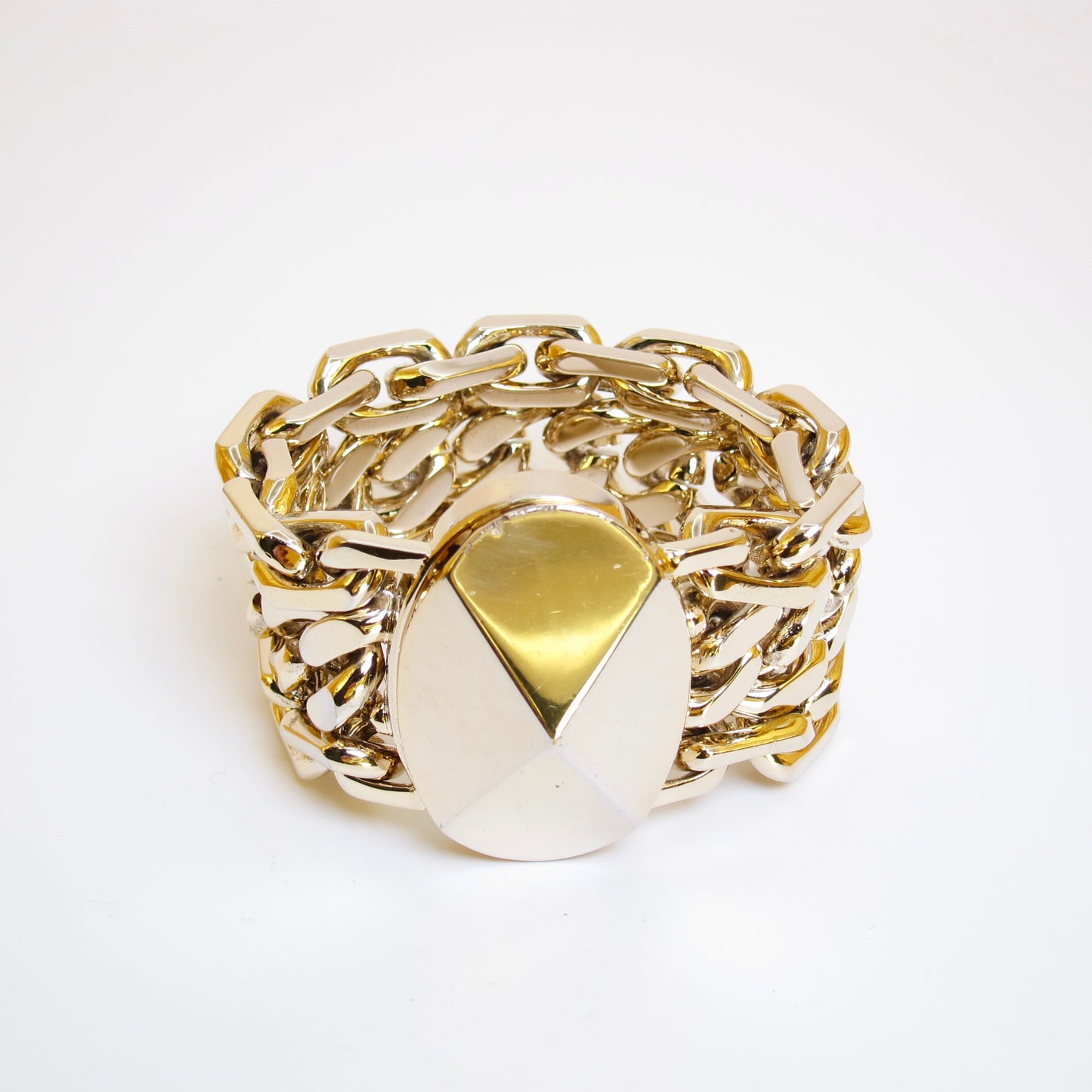 Christian Dior Vintage CD Logo Stylish Golden Bracelet