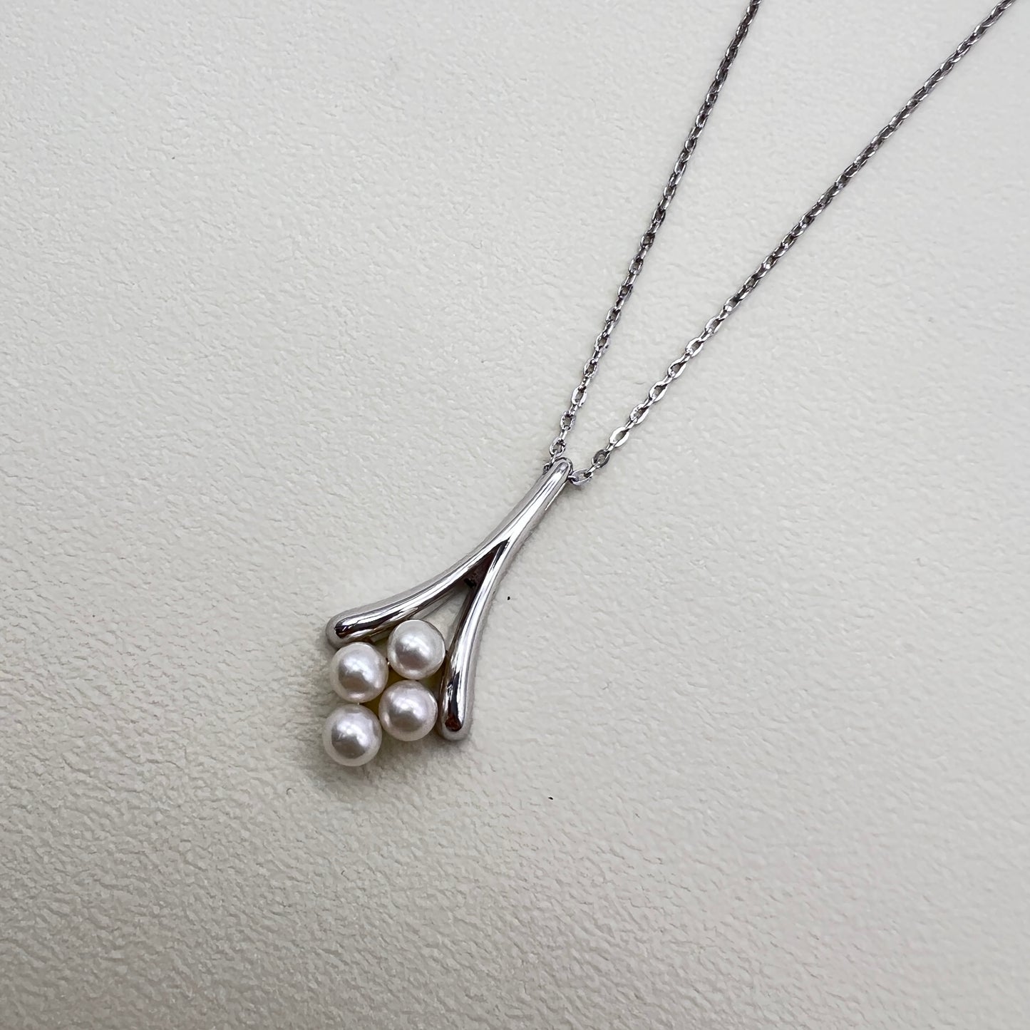 Mikimoto Vintage Akoya Pearl Silver Necklace