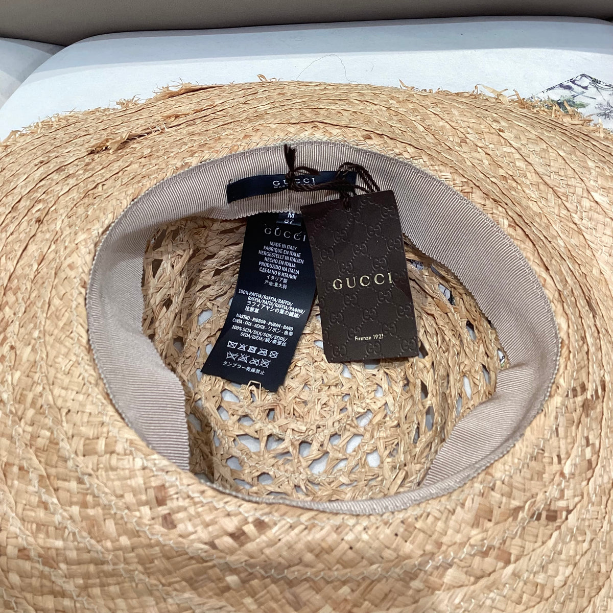 Gucci Vintage Unused Straw Hat