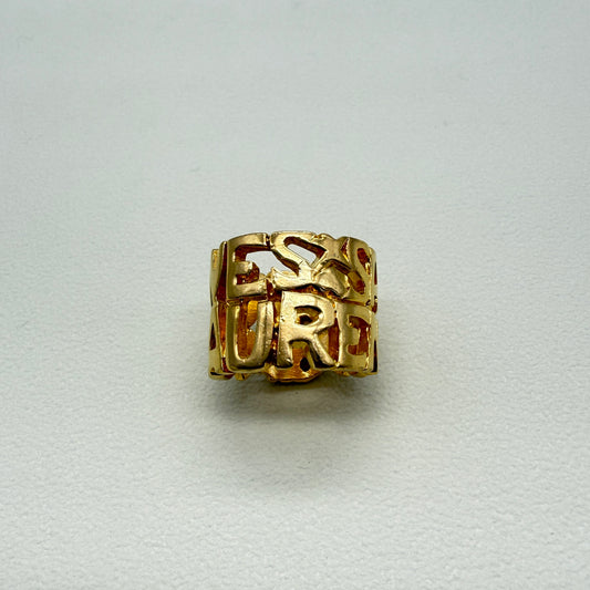 Yves Saint Laurent Vintage Logo Golden Ring #14