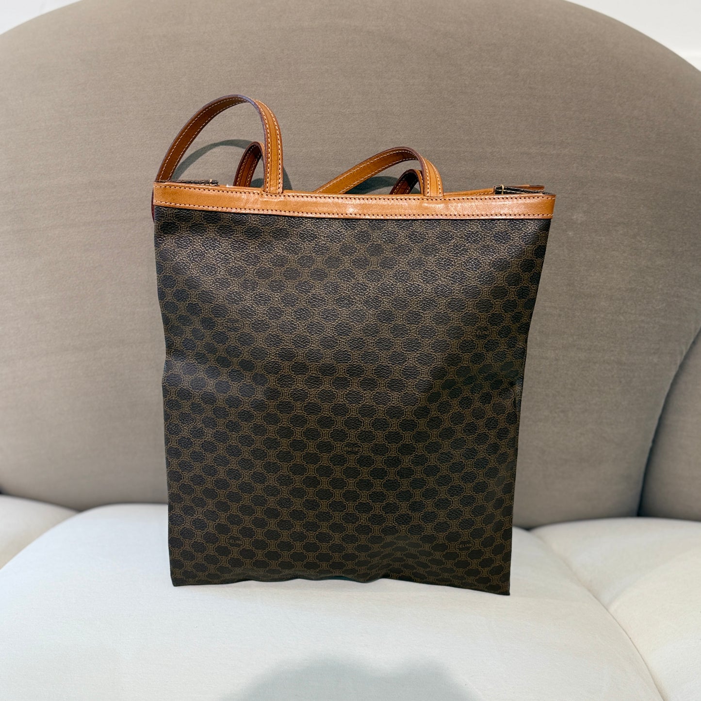Celine Macadam Brown Tote Bag