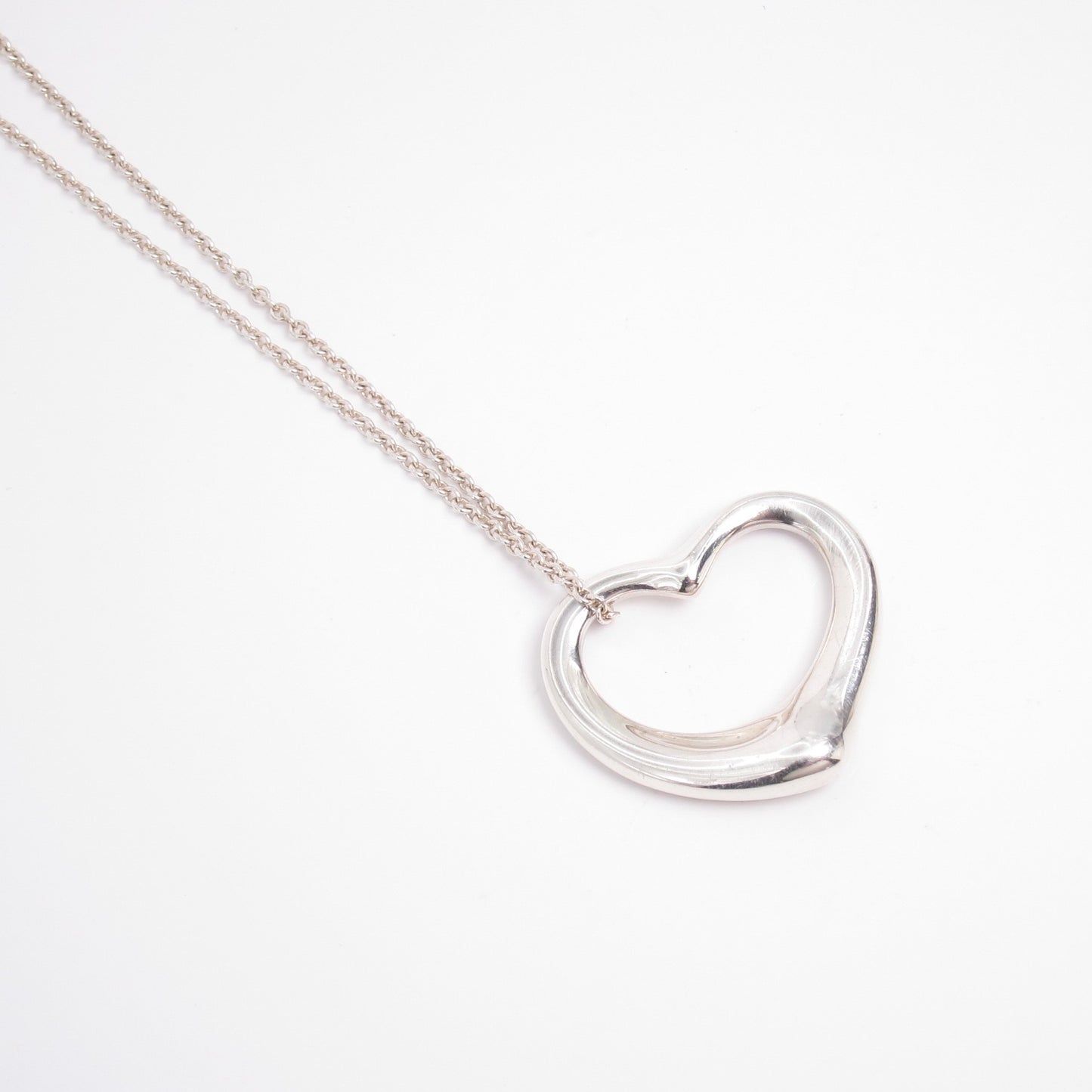 Tiffany Vintage Open Heart 925 Silver Necklace