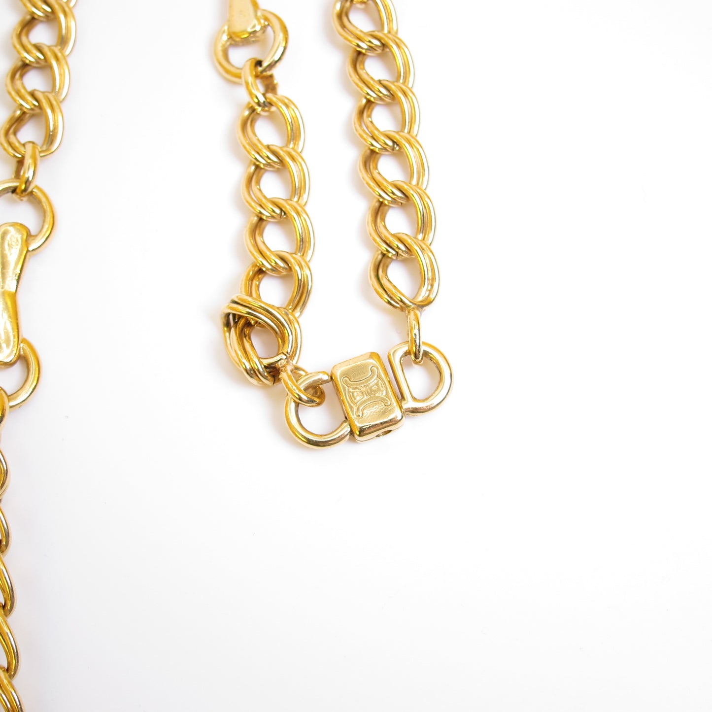 Celine Vintage Stylish Golden Long Necklace